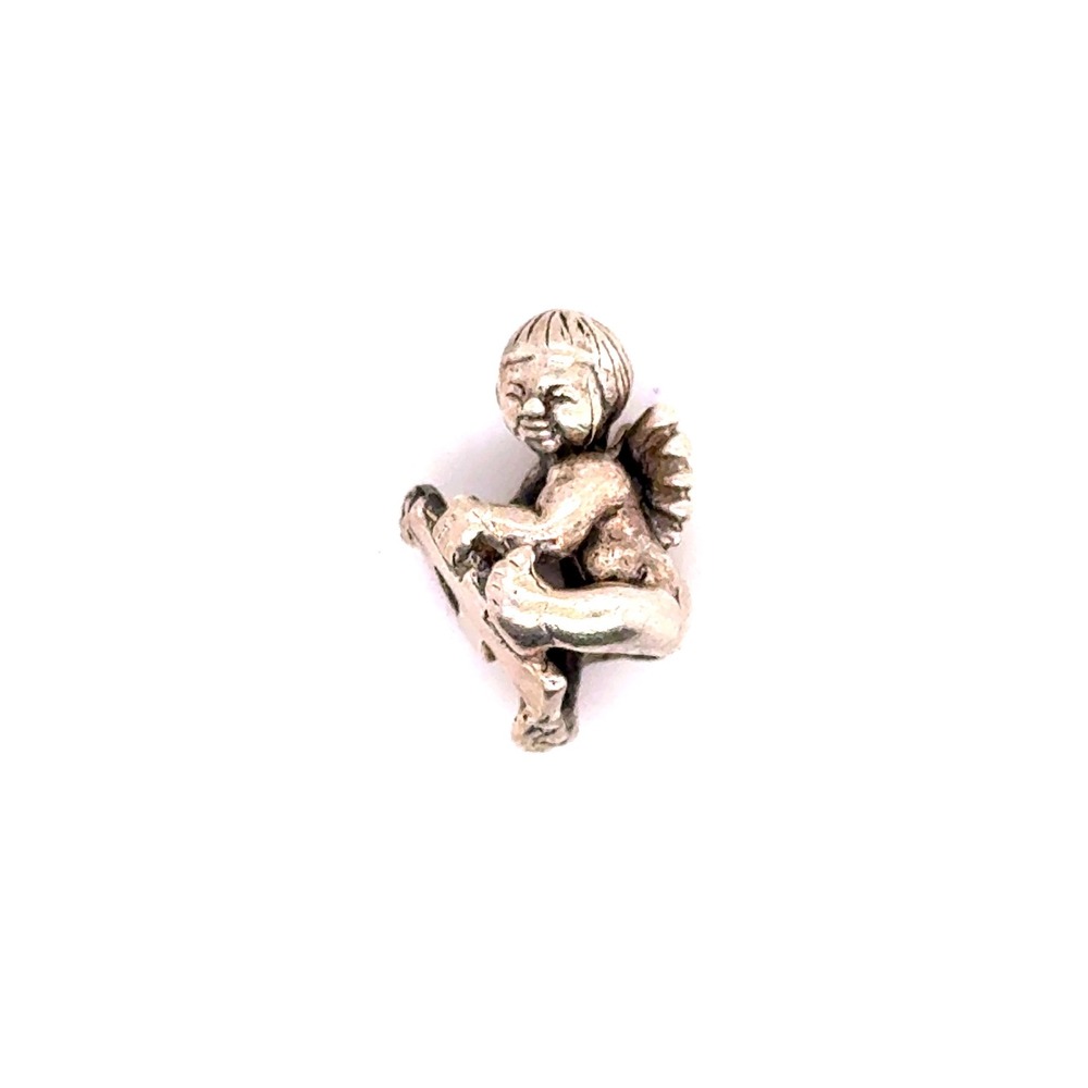 Trollbeads Sterling Silver Cupid Angel Cherub Charm Bead 925 LAA Retired